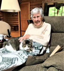 Peg and her cat, Lovey